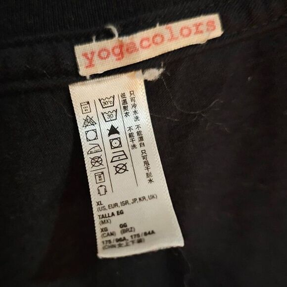 Yoga Colors Unicorn Graphic Black T Shirt Dress Size L/XL Cotton Blend Casual - Picture 4 of 6